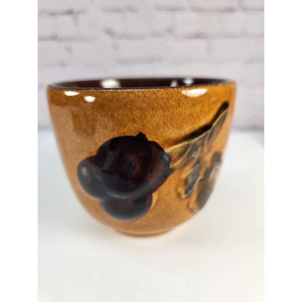 Scheurich Keramik 419-8 Coffee Mug Cup Pottery West Germany Cherries 1960s